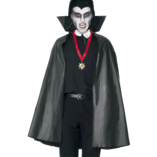 Pvc Vampire Cape - Black