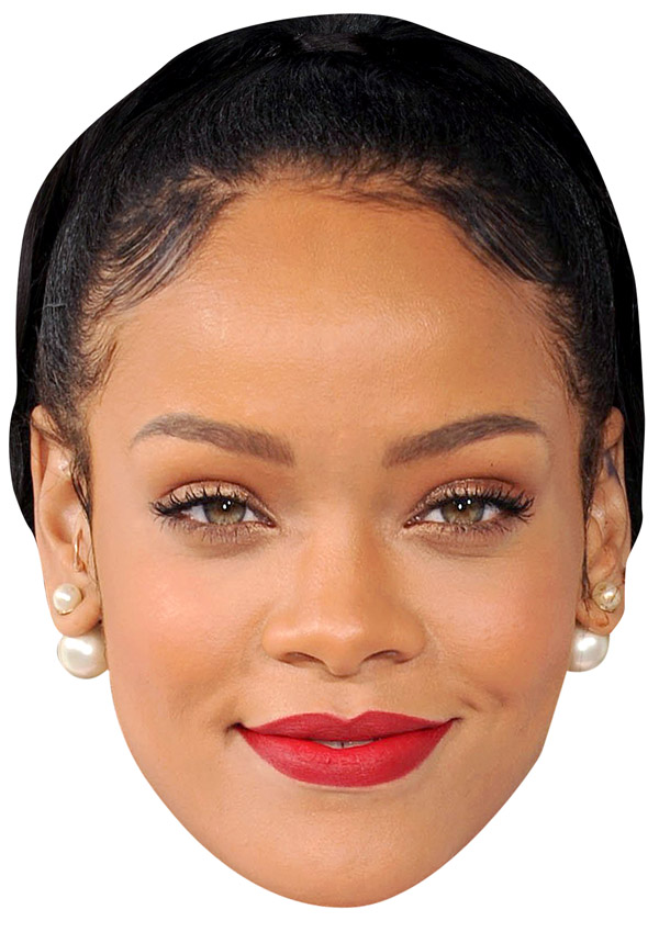 Rihanna Black Hair Face Mask