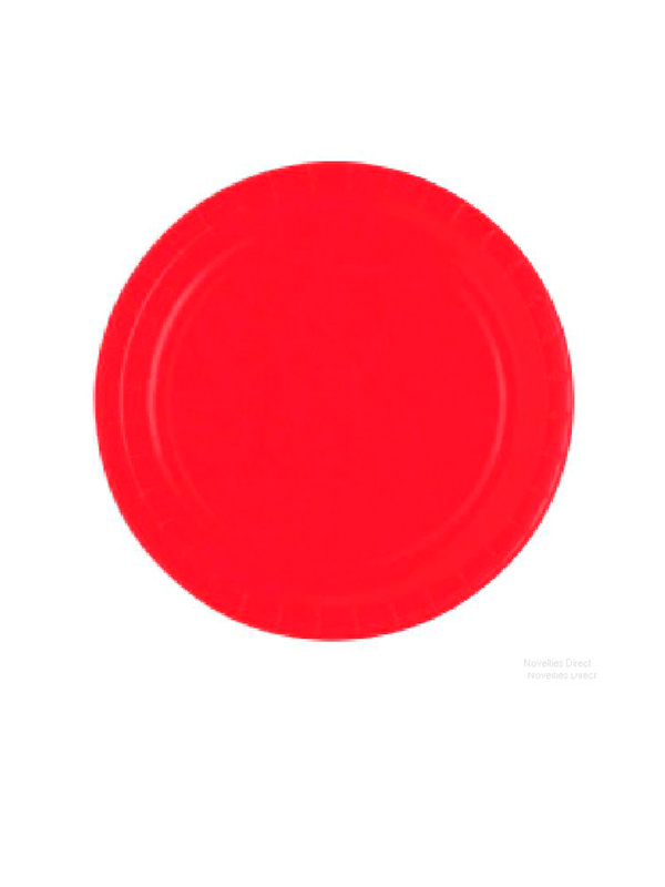 Ruby Red 9" Paper Plates - 8 plates per pack