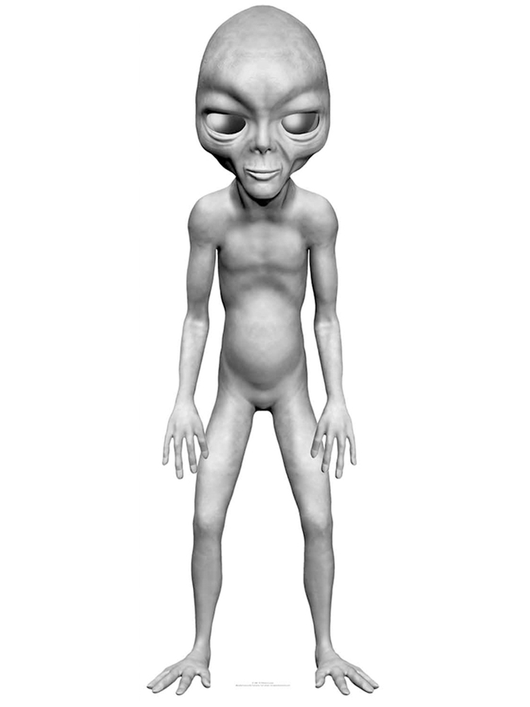 Alien Grey Mini Cardboard Cutout