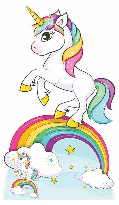 Rainbow Unicorn - Cardboard Cutout