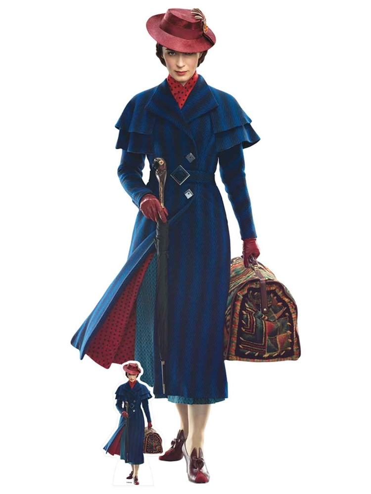  Disney Mary Poppins Emily Blunt with Case and Umbrella