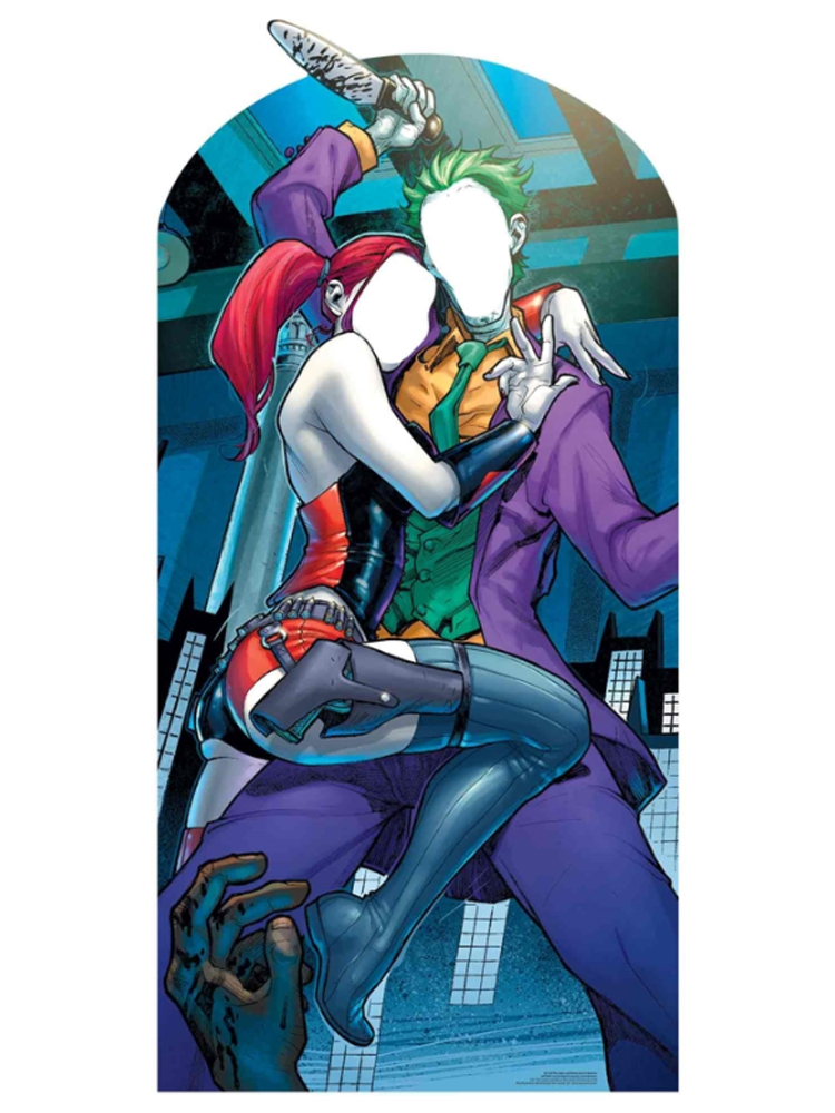 Harley Quinn and The Joker Stand-In with Knife