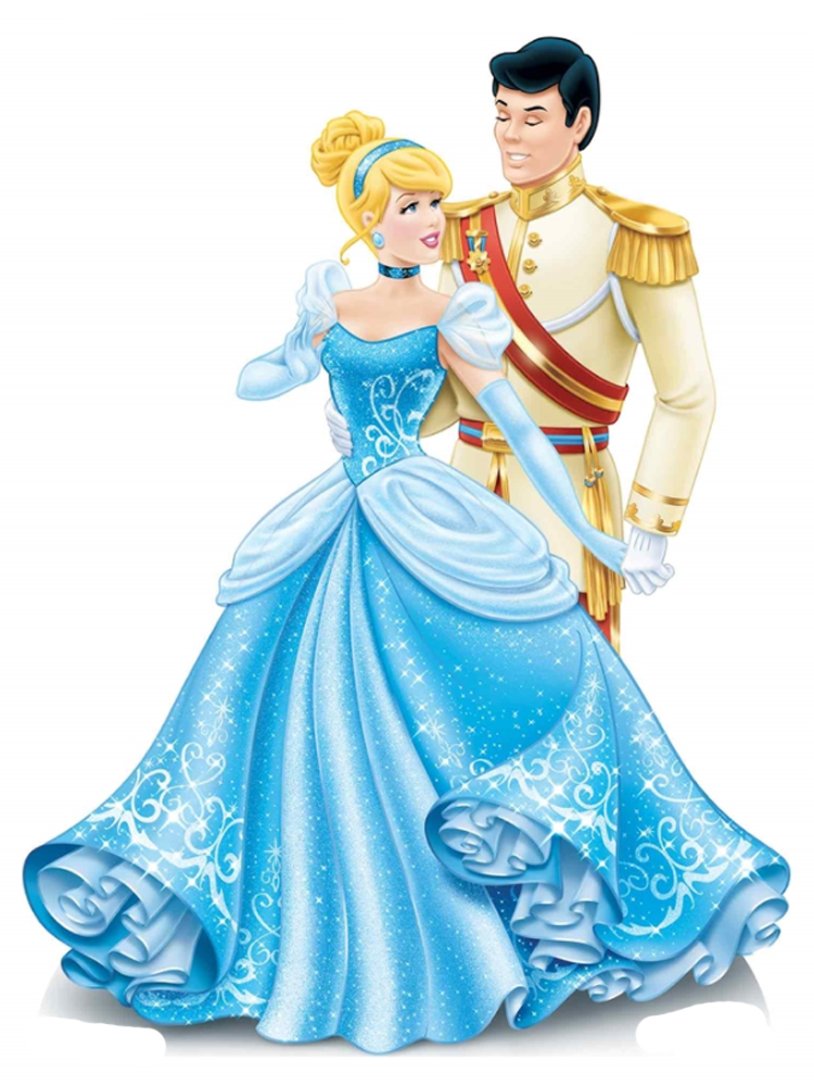 Disney Princess Cinderella and Prince Charming Mini Cardboard Cutouts