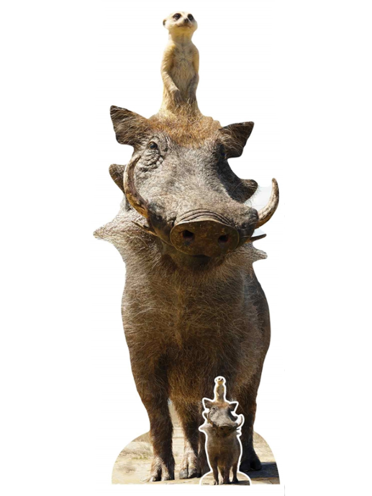 Timon and Pumbaa Lion King Live Action Cardboard Standee