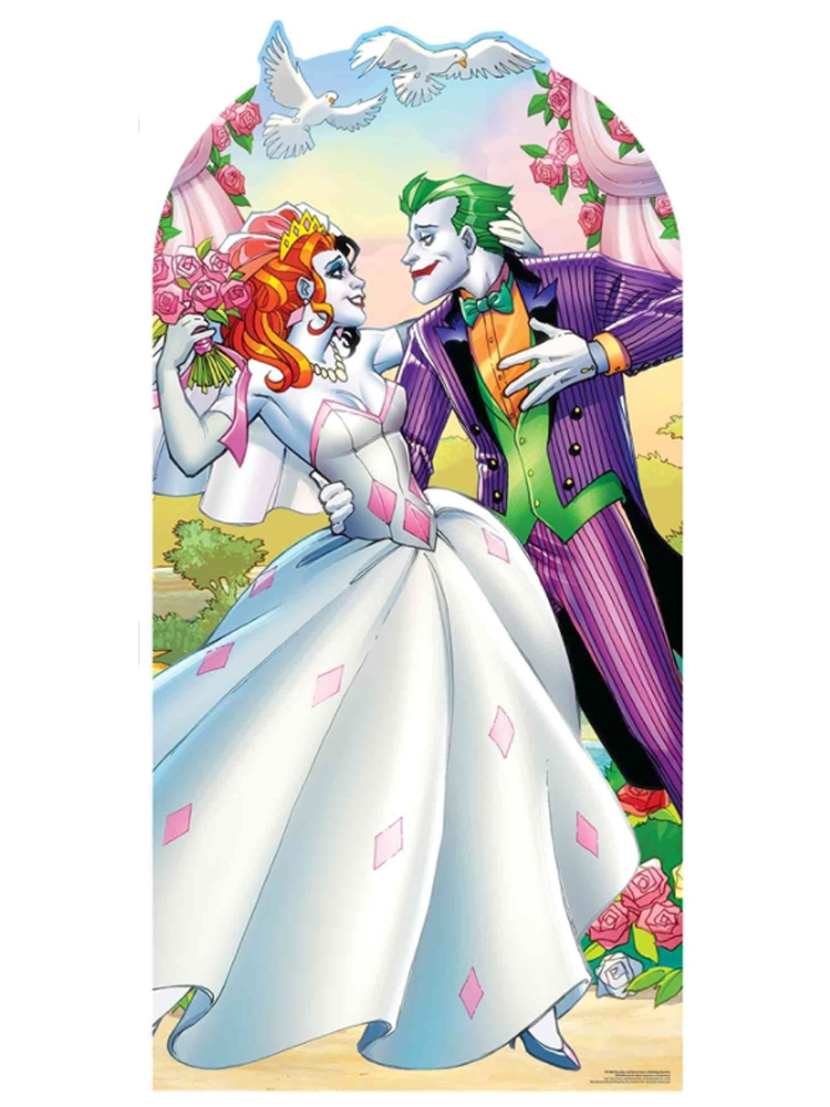 Joker Harley Quinn Wedding Cardboard Stand-In Adult Size