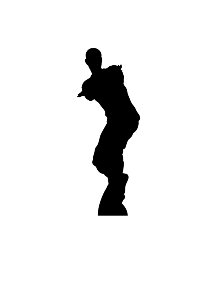 Dancing Gamer Silhouette Large Fun Cardboard Cutout 