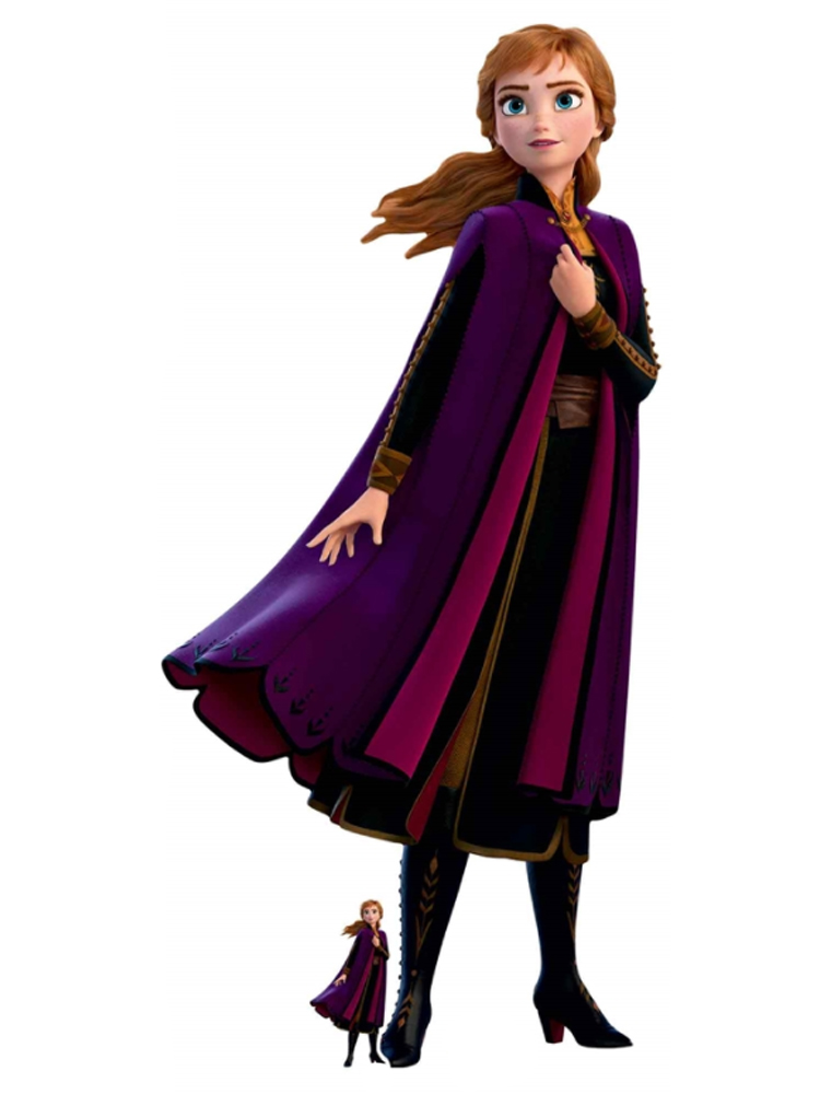 Anna Purple Velvet Coat Arendelle Cardboard Cutout 