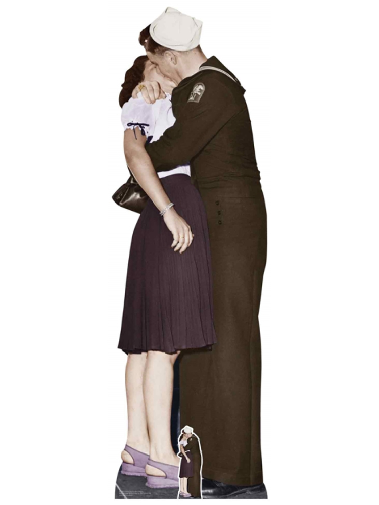 Victory Day Couple Colour Cardboard Cutout 