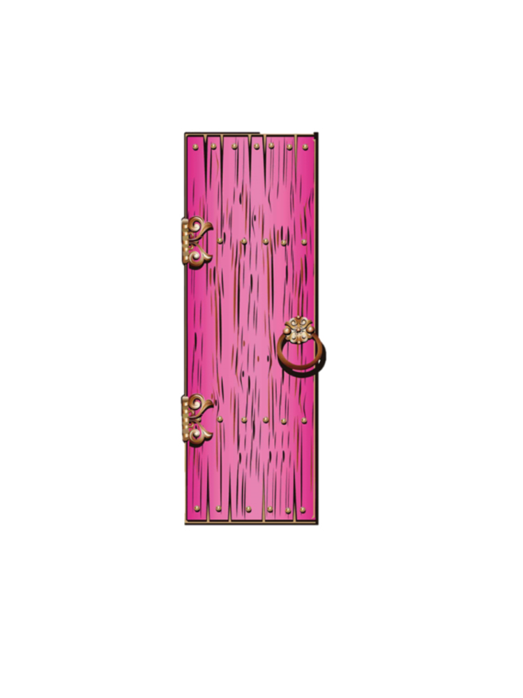 Fantasy/ Magical/ Fairy Single Doors Large Pink