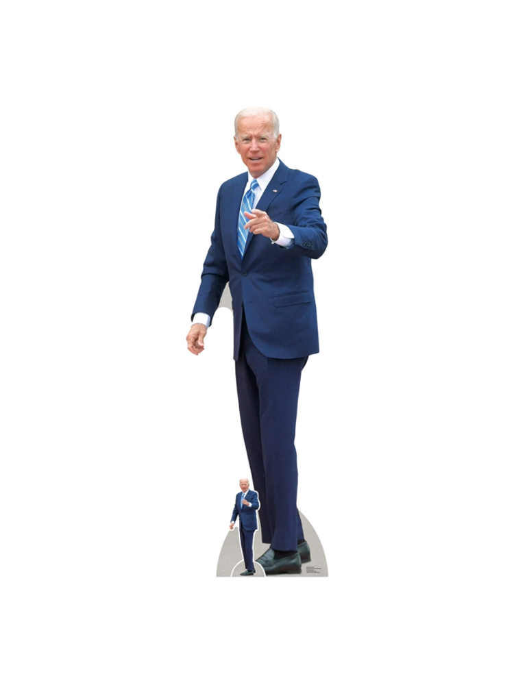 Joe Biden President Pointing Cardboard Cutout With Free Mini Cutout