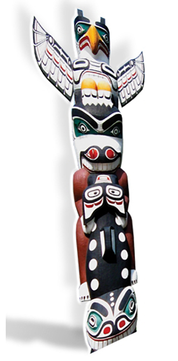 Totem Pole Cardboard Cutout