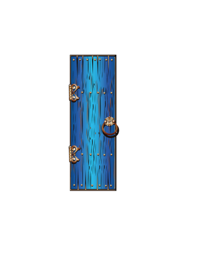 Fantasy/ Magical/ Fairy Single Doors Large Blue
