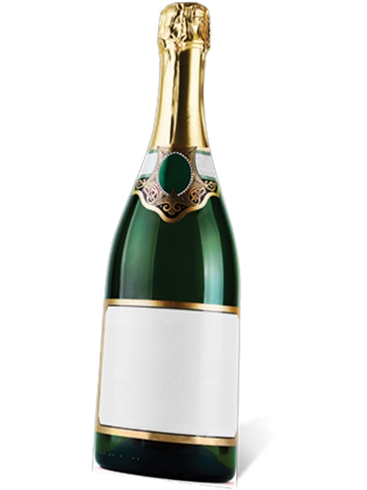 Bottle of Champagne Cardboard Cutout