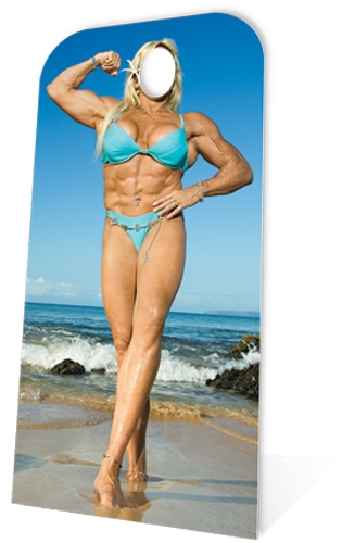 Muscle Woman Stand- In - Cardboard Cutout
