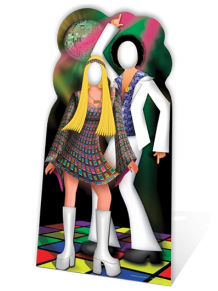 Disco Couple Stand- In Large Cardboard Cutout 