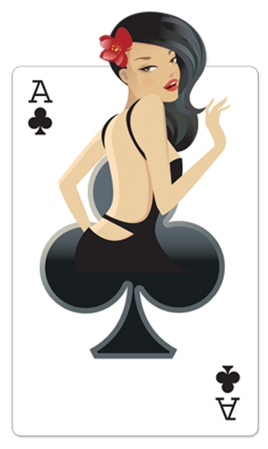Ace of Clubs 'Babe' Playing Cards - Cardboard Cutout