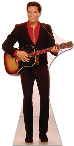 Elvis Red Shirt and Guitar - Cardboard Cutout