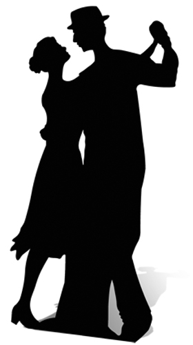 Salsa Dancer (Silhouette) Black - Cardboard Cutout