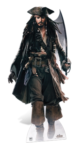 Captain Jack Sparrow (Sword) Pirate Johnny Depp Cutout