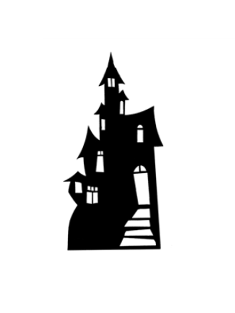 Large Haunted House (Silhouette) Cardboard cut out Halloween