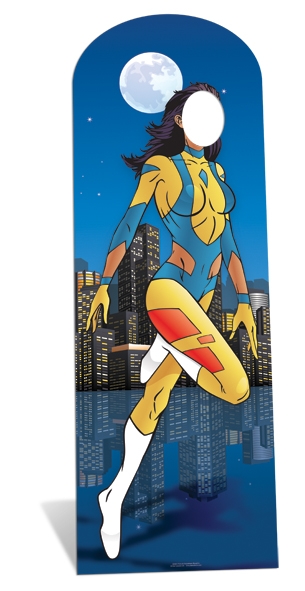 Female Superhero Stand In Cutout