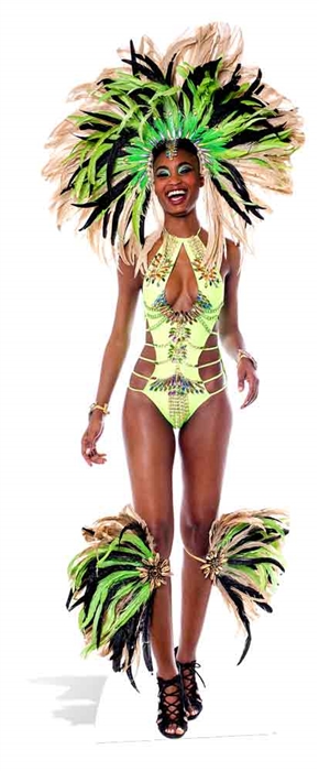 Mardi-Gras Brazilian Babe - Cardboard Cutout