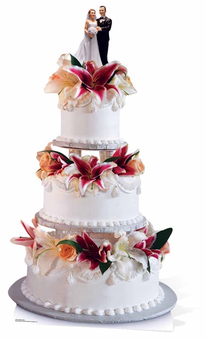 Glamorous Wedding Cake - Cardboard Cutout