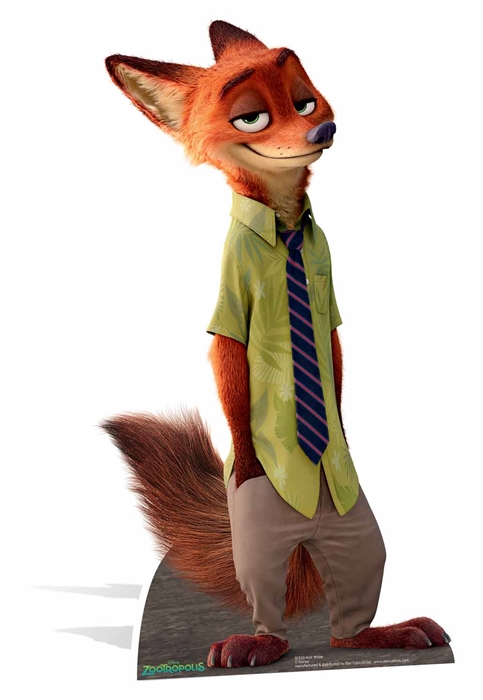 Nick Wilde Charismatic Fox - Cardboard Cutout