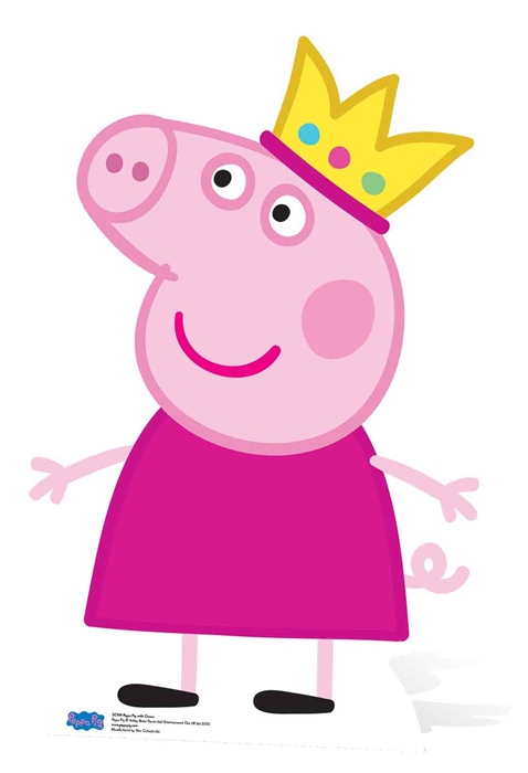 Princess Peppa Pig Crown - Cardboard Cutout