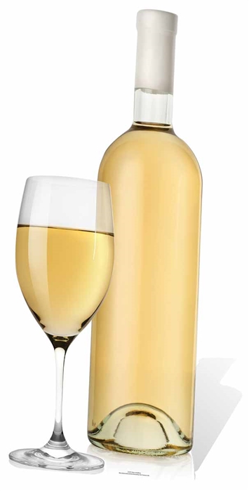 Glass and White Wine - Cardboard Cutout