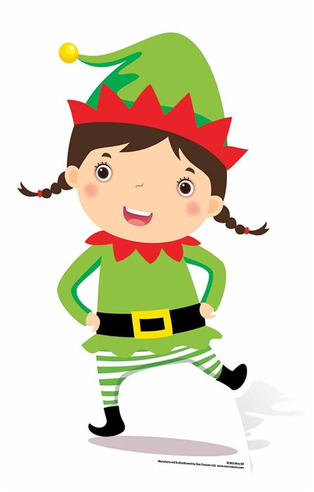 Mini Christmas Elf - Cardboard Cutout