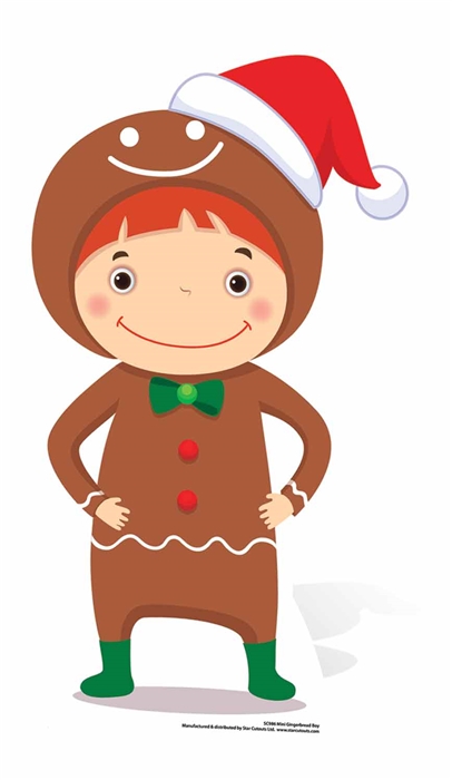 Mini Christmas Gingerbread Boy - Cardboard Cutout