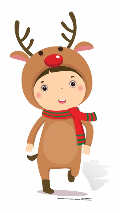 Mini Christmas Reindeer - Cardboard Cutout