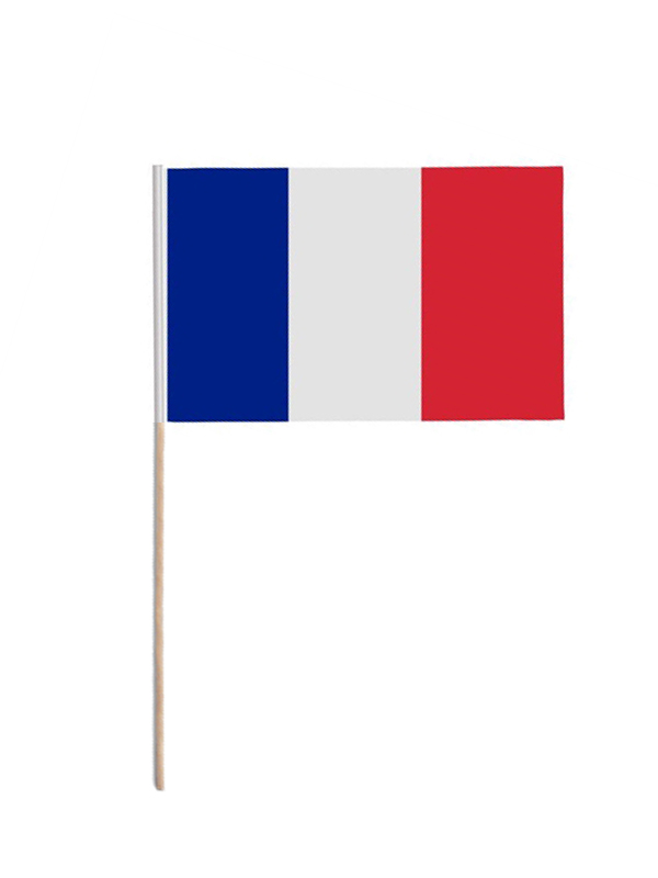 France Hand Held Paper Flag