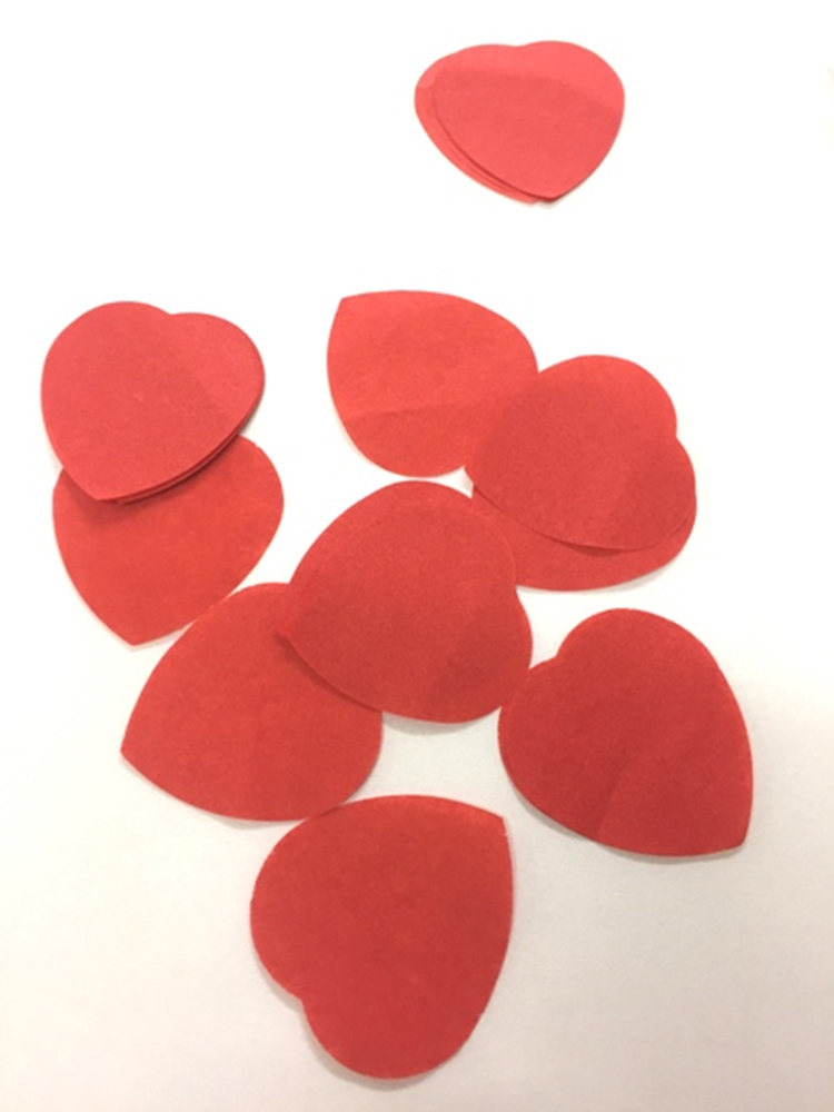 Large Red Heart Tissue Confetti - 100gm