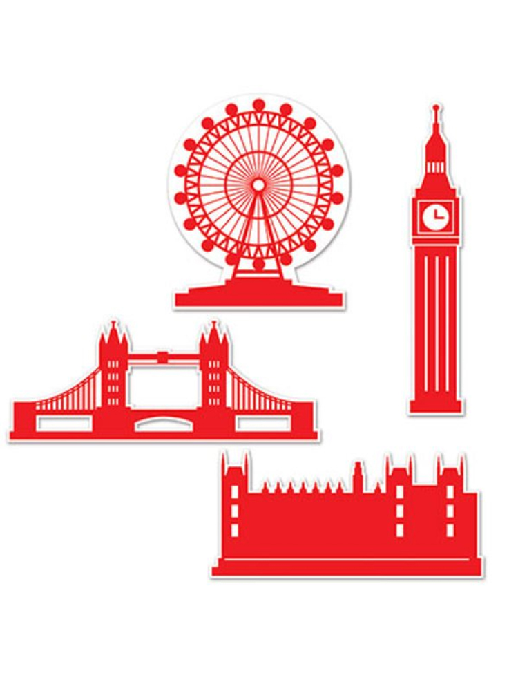 London Silhouette Cardboard Cutouts