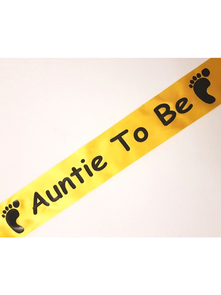 Auntie to be Sash - Yellow  
