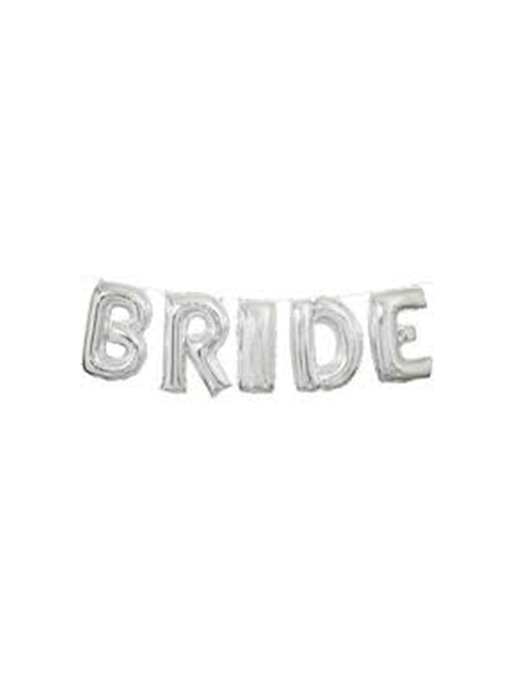 Bride Balloon Banner - Silver