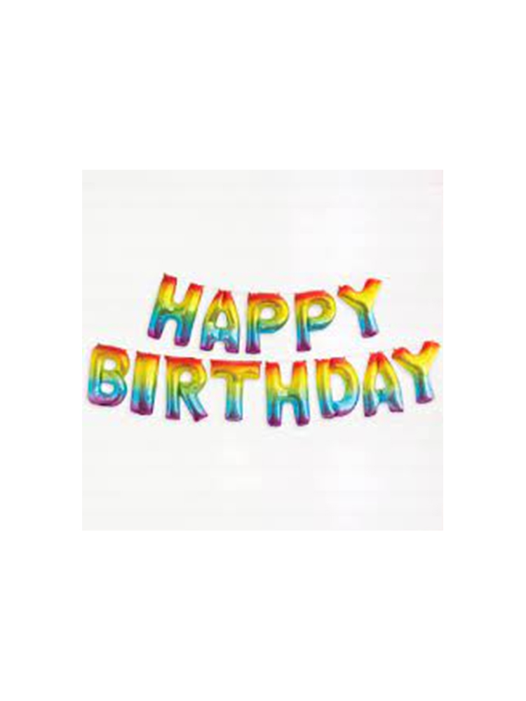 Happy Birthday Balloon Banner - Multicoloured 
