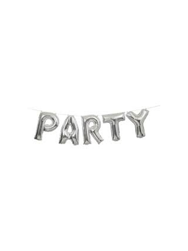 Party Balloon Banner - Silver 