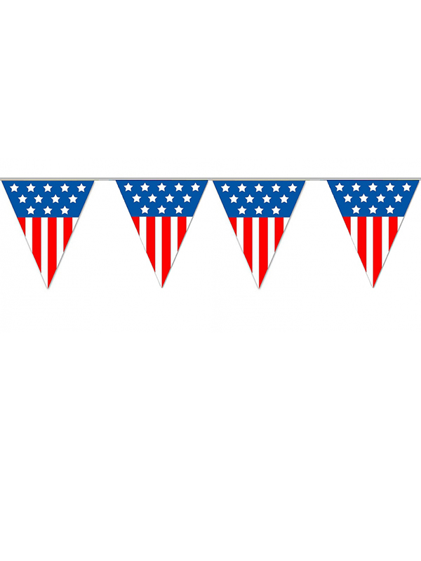 USA Triangle Plastic Bunting