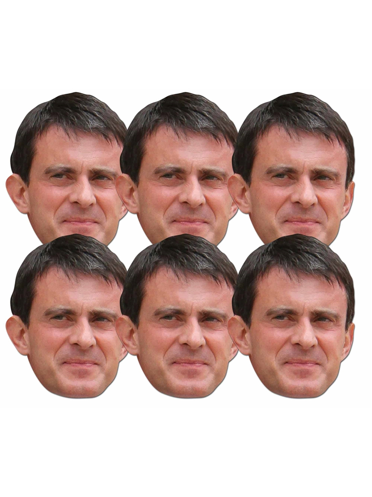 Manuel Valls 6 Pack of Masks Great Fun for Politics Parties and Fans