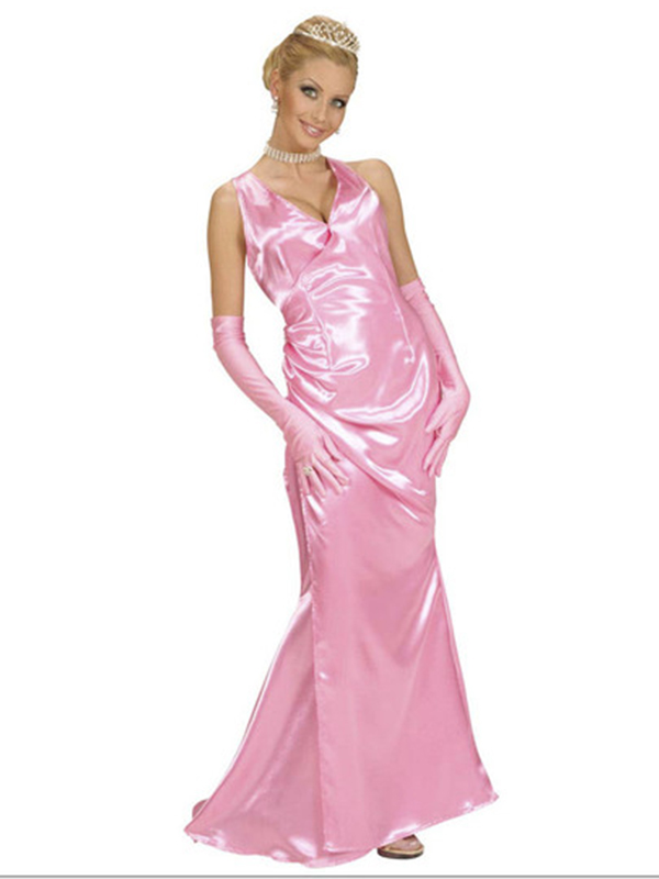 Pink Satin Dress