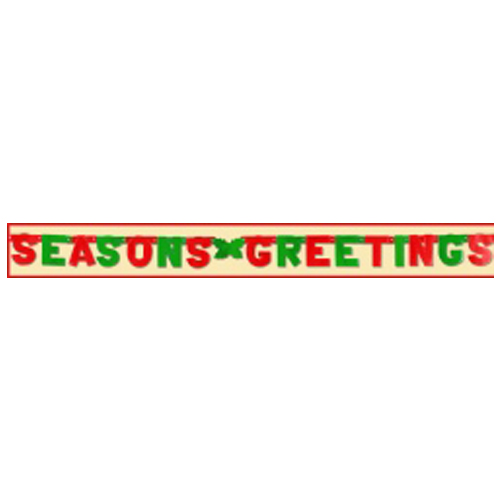 Seasons Greetings Banner Foil Letters