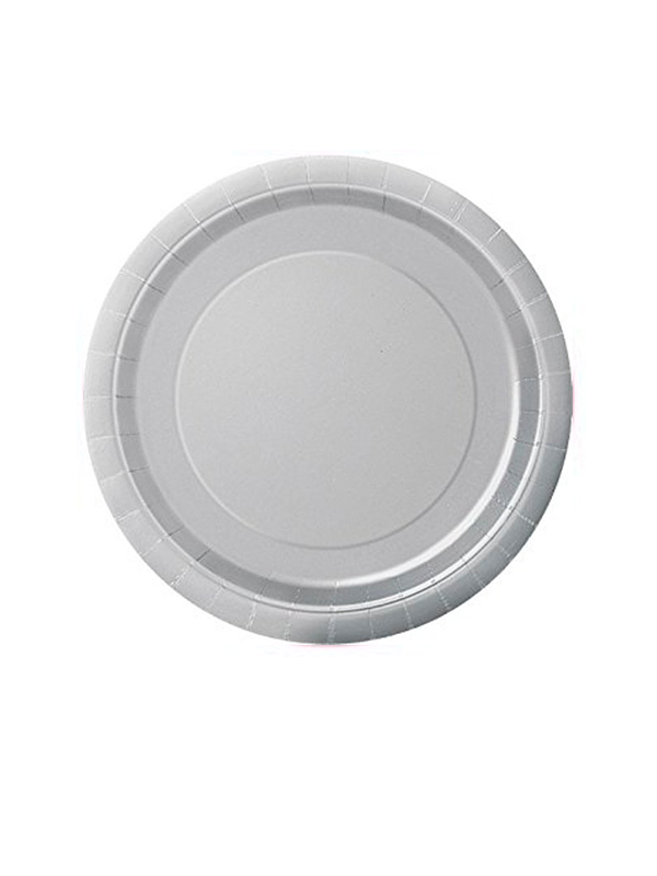 Silver 9" Paper Plates  (PK 8) 