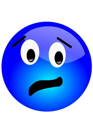 Stressed Blue Emoji Mask