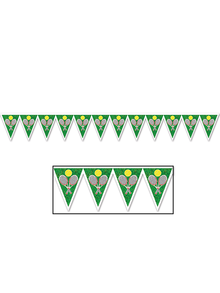 Tennis Pennant Banner 11" x 7' 4"