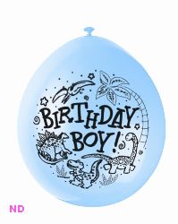 Balloons 'BIRTHDAY BOY' 9" Latex Balloons Blue (10)    