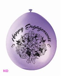 Balloons 'HAPPY ENGAGEMENT' 9" Latex (10) 